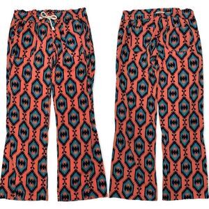 Boho Linen Beach Pants with Pockets Size Small